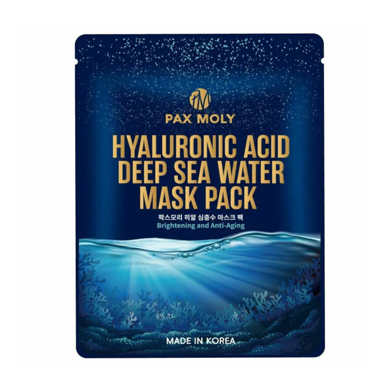 Тканинна маска для обличчя Pax Moly Hyaluronic Acid Deep Sea Water Mask Pack з гіалуроновою кислотою та морською водою, 25 мл