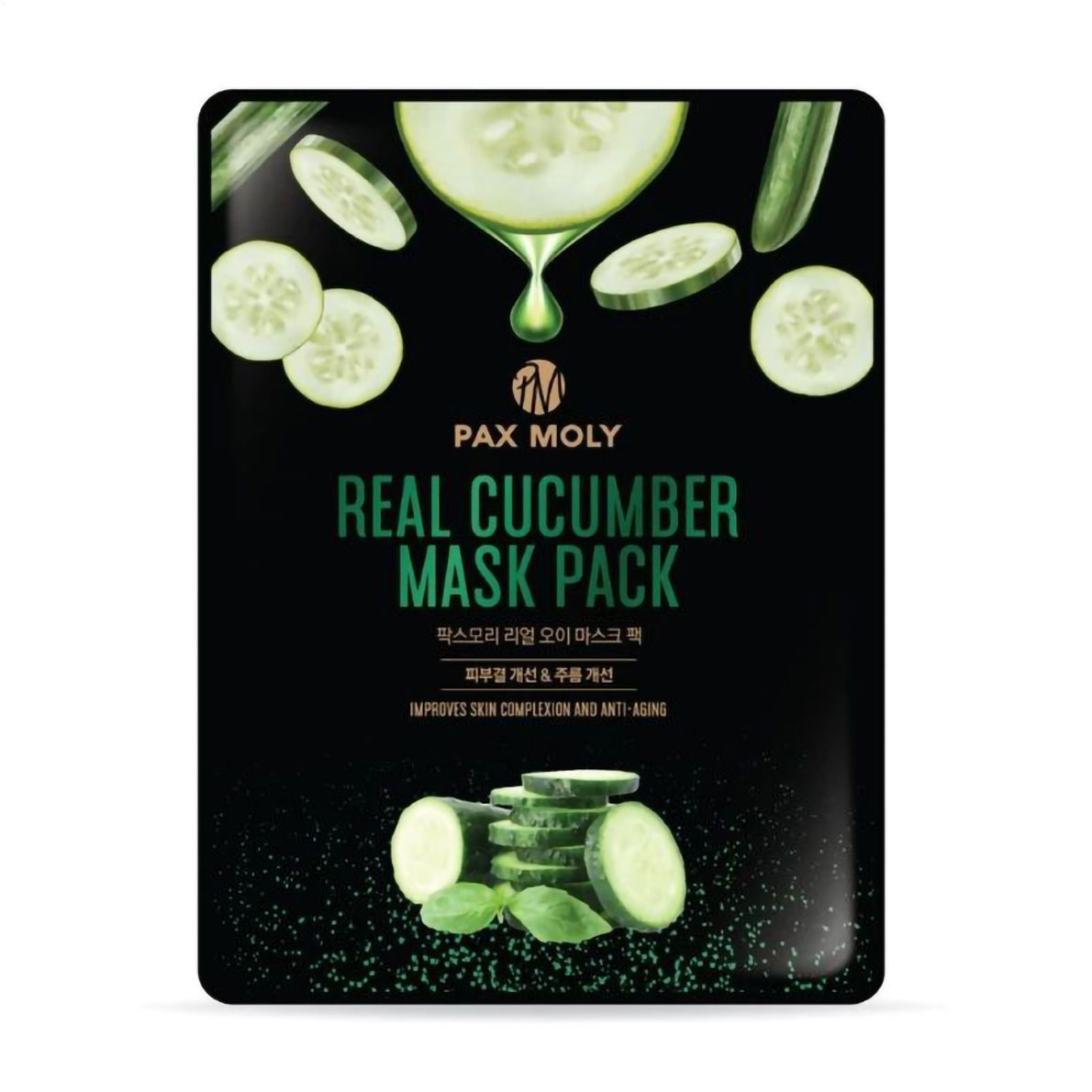 Тканинна маска для обличчя Pax Moly Real Cucumber з екстрактом огірка, 25 мл