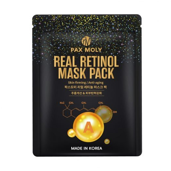 Тканинна маска для обличчя Pax Moly Real Retinol Mask Pack з ретинолом, 25 мл